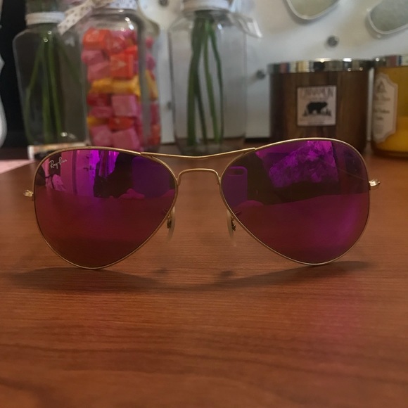 Pink and Gold aviator ray bans BEST OFFER - Picture 2 of 4